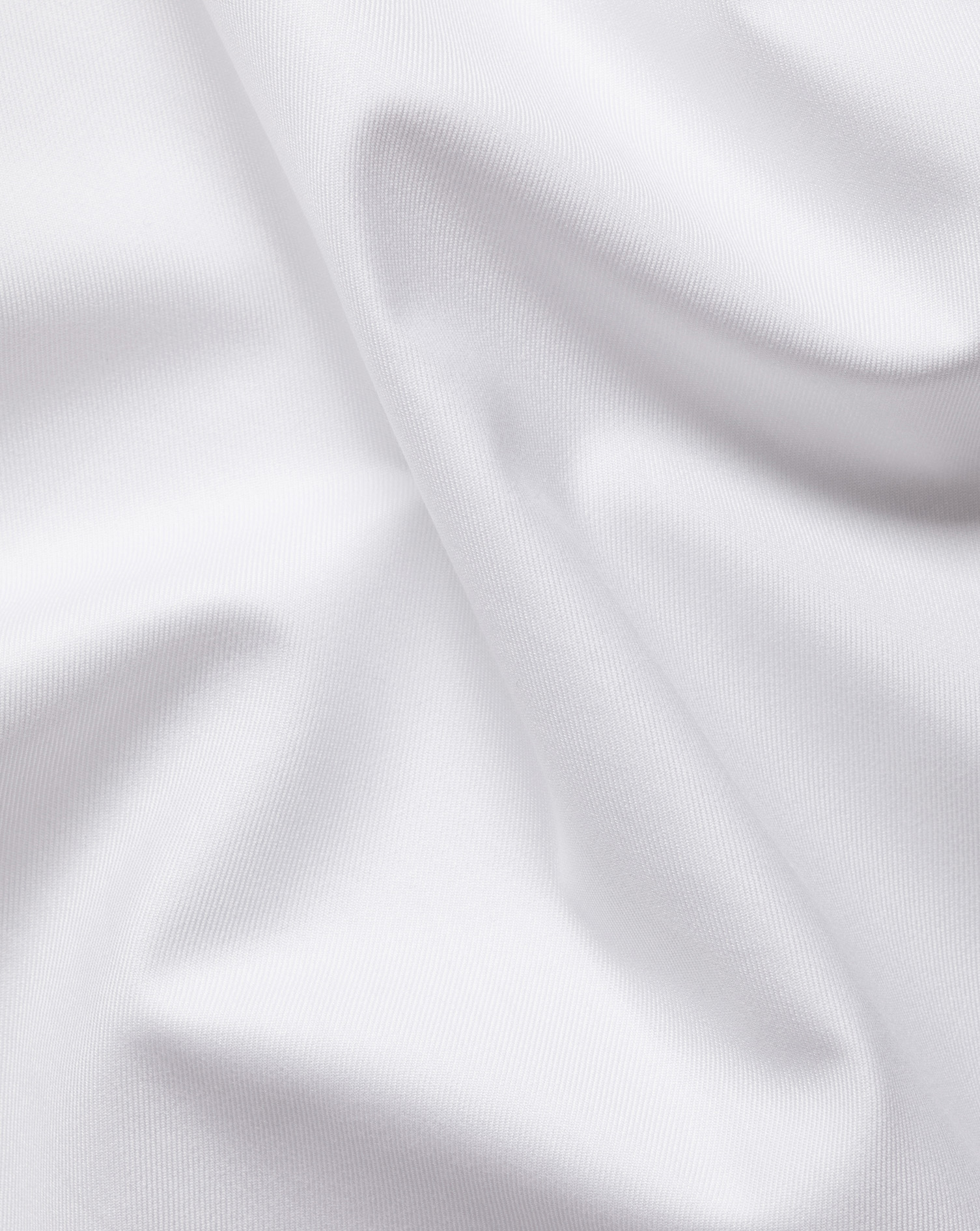 Semi-Cutaway Collar Egyptian Cotton Twill Shirt - White